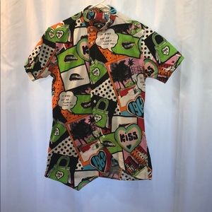 Cool animated Italian design/cut buttoned shirt